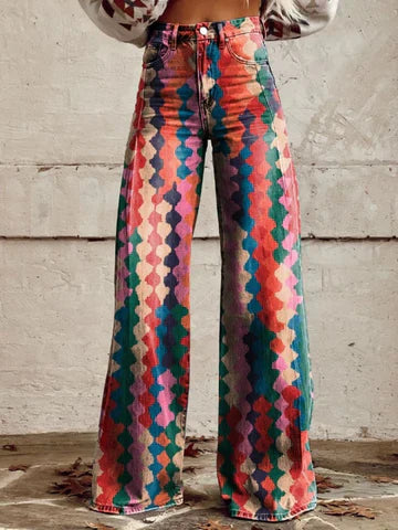 Estella™ | Wijde Boho Vintage Broek