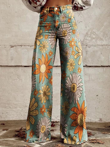 Estella™ | Wijde Boho Vintage Broek