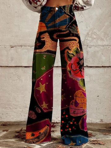 Estella™ | Wijde Boho Vintage Broek